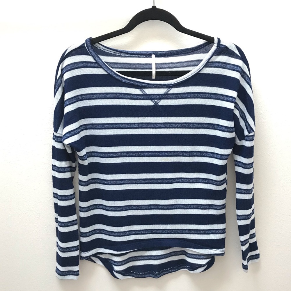 Blue and White Striped Long Sleeve